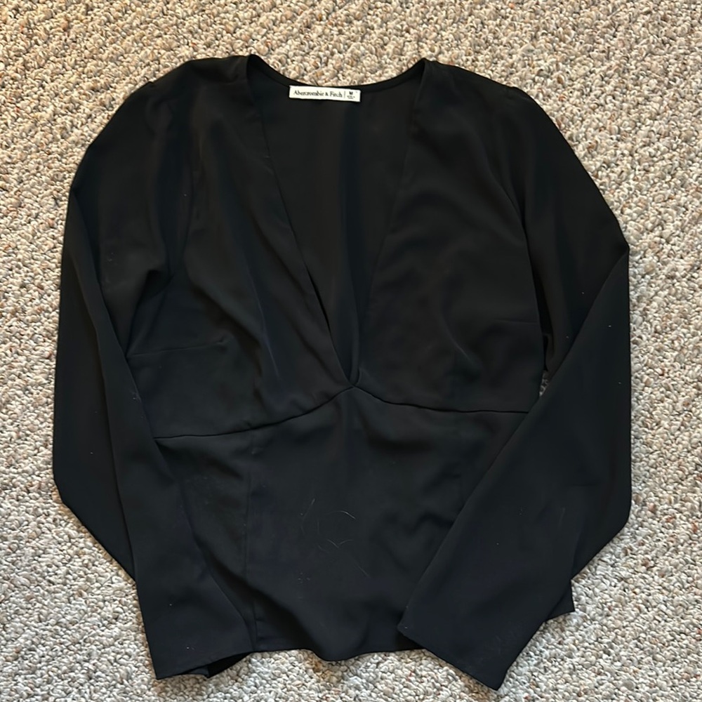 Abercrombie sexy Black Long Sleeve Top